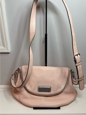 Marc by Marc Jacobs Natasha Pale Pink Pebbled Leather Crossbody Bag